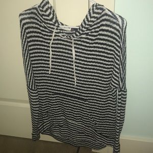 black & white striped sweater